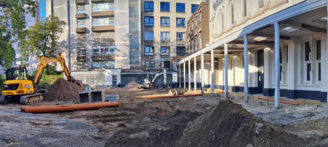 Travaux dans la seconde cour « Haecht »